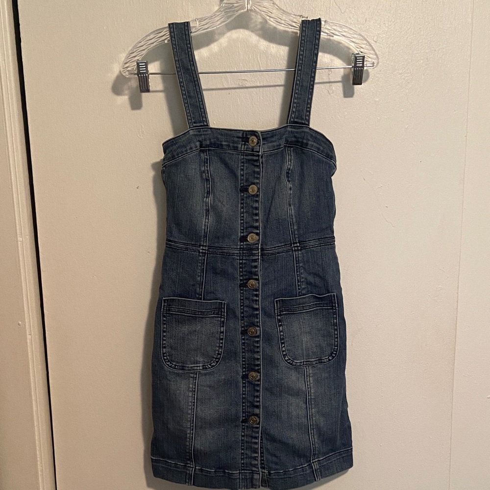 American Eagle Denim Overall Dress XS